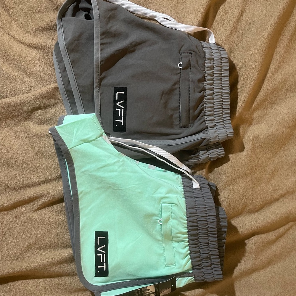 Women’s Gray and Mint Shorts